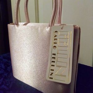 one of a kind original designer CARLO FELLINI mini satin handbag